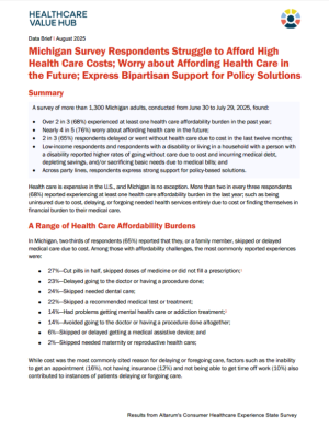 2025 Michigan Health Care Affordability CHESS Brief