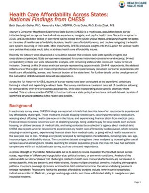 Health Care Affordability Across States: National Findings from CHESS