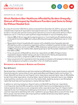 Illinois Healthcare Access and Fairness Brief 2022