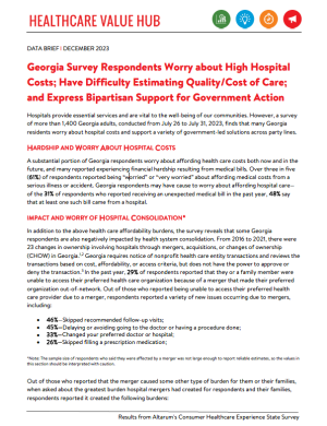 Georgia Hospital Prices Brief 2023