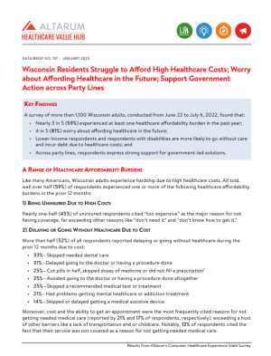 Healthcare Affordability Brief 2023