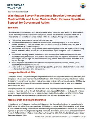 Washington 2025 Medical Debt and Surprise Medical Bill Brief
